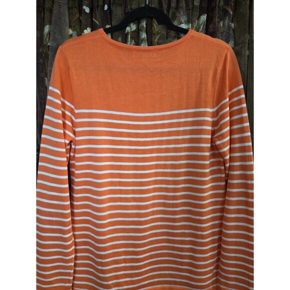 Pura Cashmere Striped Sweater Size Medium - Picture 10 of 12